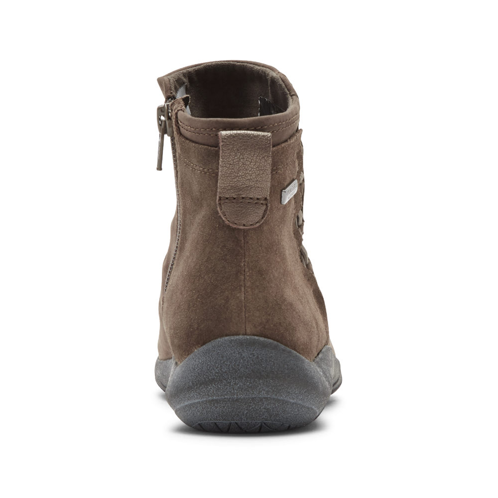 Botas Rockport Mujer Mexico - Cobb Hill Amalie Waterproof Ghillie Marrom - LPBIA8207